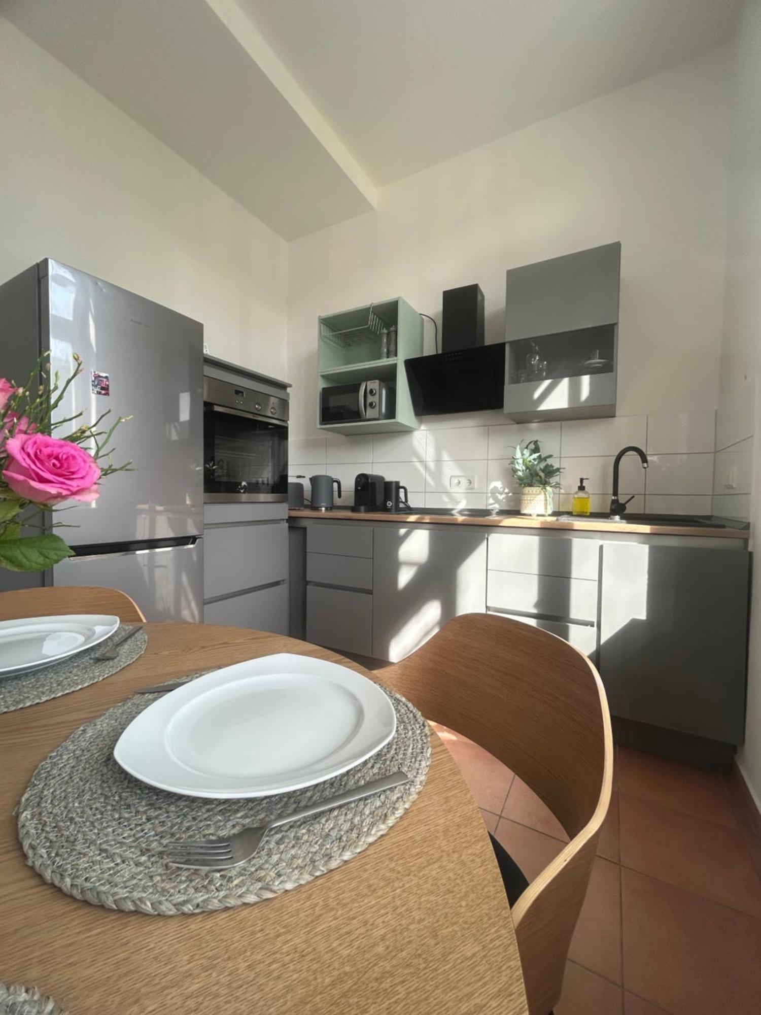 Mintara Komfort Apartment Mit Grill -Terrasse, Sky Und Parkplatz Magdeburg Dış mekan fotoğraf
